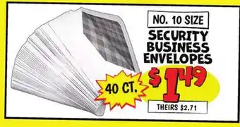 Ollie's SECURITY BUSINESS ENVELOPES offer