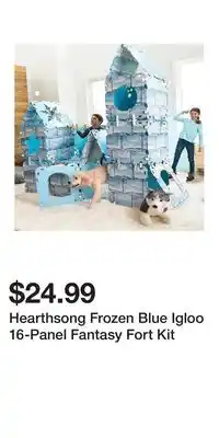 Big Lots Hearthsong Frozen Blue Igloo 16-Panel Fantasy Fort Kit offer