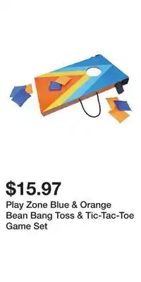 Big Lots Play Zone Blue & Orange Bean Bang Toss & Tic-Tac-Toe Game Set offer