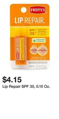 Big Lots Lip Repair SPF 35, 0.15 Oz offer