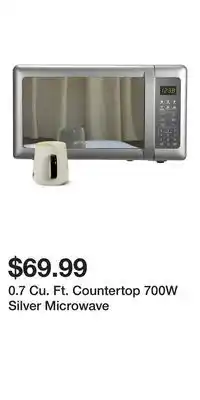 Big Lots 0.7 Cu. Ft. Countertop 700W Silver Microwave offer