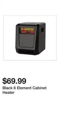 Big Lots Black 6 Element Cabinet Heater offer