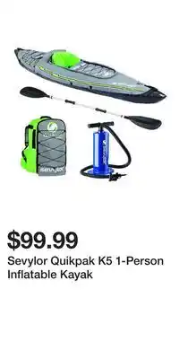 Big Lots Sevylor Quikpak K5 1-Person Inflatable Kayak offer