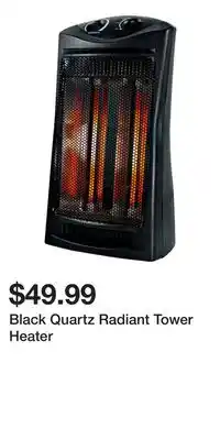 Big Lots Black Quartz Radiant Tower Heater offer