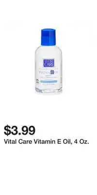 Big Lots Vital Care Vitamin E Oil, 4 Oz offer