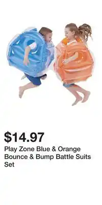 Big Lots Play Zone Blue & Orange Bounce & Bump Battle Suits Set offer