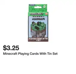 Five Below Minecraft Playing Cards With Tin Set offer