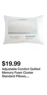 Big Lots Adjustable Comfort Quilted Memory Foam Cluster Standard Pillows, 2-Pack offer