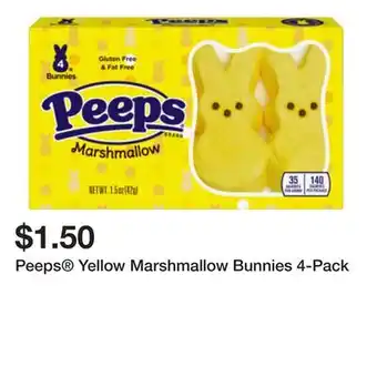 Five Below Peeps Yellow Marshmallow Bunnies 4-Pack offer