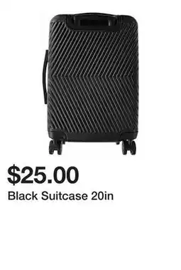 Five Below Black Suitcase 20in offer