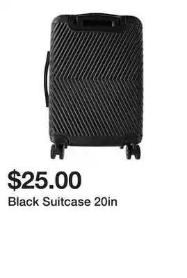 Five Below Black Suitcase 20in offer