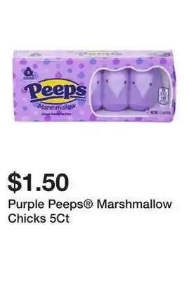 Five Below Purple Peeps Marshmallow Chicks 5Ct offer