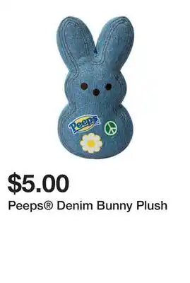 Five Below Peeps Denim Bunny Plush offer