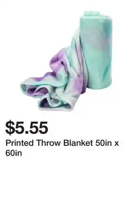 Five Below Printed Throw Blanket 50in x 60in offer