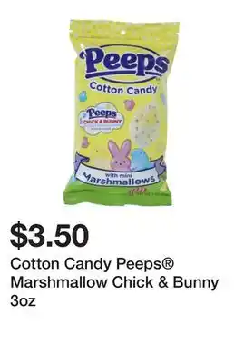 Five Below Cotton Candy Peeps Marshmallow Chick & Bunny 3oz offer