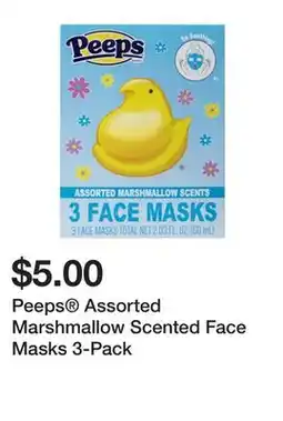 Five Below Peeps Assorted Marshmallow Scented Face Masks 3-Pack offer