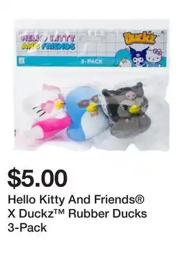 Five Below Hello Kitty And Friends X Duckz Rubber Ducks 3-Pack offer