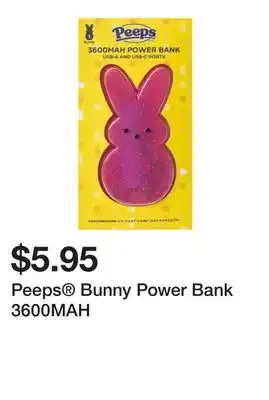 Five Below Peeps Bunny Power Bank 3600MAH offer