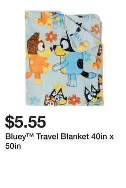 Five Below Bluey Travel Blanket 40in x 50in offer