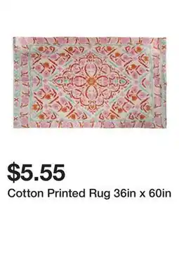 Five Below Cotton Printed Rug 36in x 60in offer