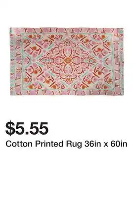 Five Below Cotton Printed Rug 36in x 60in offer