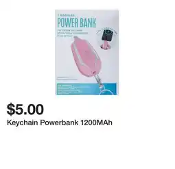 Five Below Keychain Powerbank 1200MAh offer