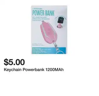 Five Below Keychain Powerbank 1200MAh offer