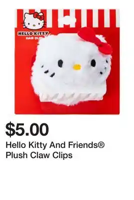 Five Below Hello Kitty And Friends Plush Claw Clips offer