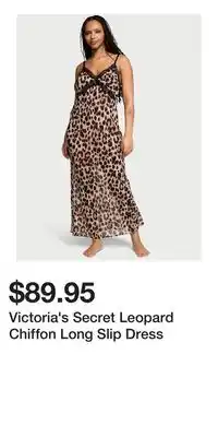 Victoria's Secret Victoria's Secret Leopard Chiffon Long Slip Dress offer