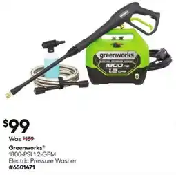 Lowe's Greenworks Electric Pressure Washer offer