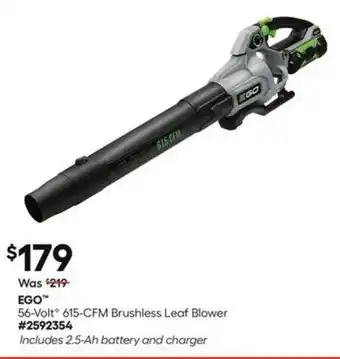 Lowe's EGO 56-Volt 615-CFM Brushless Leaf Blower offer