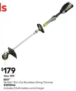 Lowe's EGO 56-Volt 15-in Cut Brushless String Trimmer offer