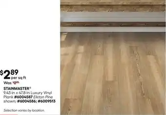 Lowe's Stainmaster Luxury Vinyl Plank offer