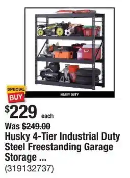 The Home Depot Husky 4-Tier Industrial Duty Steel Freestanding Garage Storage offer