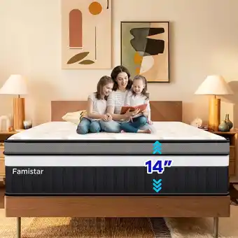 Walmart Famistar Memory Foam Mattress, 13 Innerspring Hybrid Mattress, Multiple Size-King offer