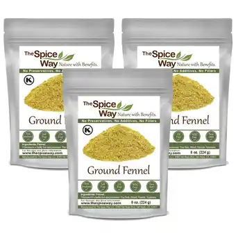 Walmart The Spice Way Fennel Seed Ground - 100% All Natural - Resealable Pouch - 8oz - Pack of 3 offer