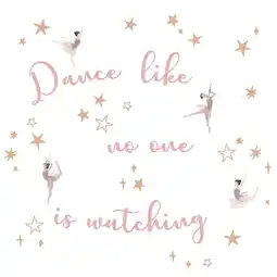 Walmart Lambs & Ivy Ballerina Baby Dance Like No One is Watching Wall Decals/Stickers offer