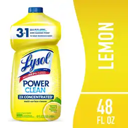 Walmart Lysol Power Clean Multi-Surface Cleaner, 2x Concentrated Pour, 48 fl oz offer