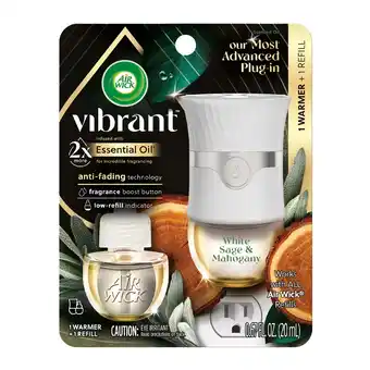 Walmart Air Wick Scented Oil Vibrant Kit (Warmer + 1 Refill), White Sage & Mahogany offer