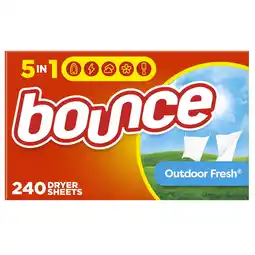 Walmart Bounce Fabric Softener Sheets, Outdoor Fresh, 240 Count offer