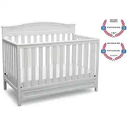 Walmart Delta Children Emery 4-in-1 Convertible Crib, Greenguard Gold Certified, White offer