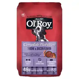 Walmart Ol' Roy Complete Nutrition T-Bone & Bacon Flavor Dry Dog Food, 15 lbs offer