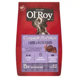 Walmart Ol' Roy Complete Nutrition T-Bone & Bacon Flavor Dry Dog Food, 15 lbs offer