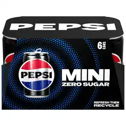 Walmart Pepsi Zero Sugar Soda Pop Cola 7.5 fl oz 6 Pack, Paperboard, Allergens not contained offer