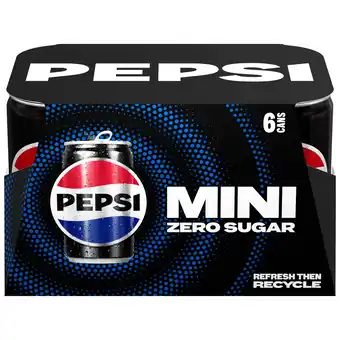 Walmart Pepsi Zero Sugar Soda Pop Cola 7.5 fl oz 6 Pack, Paperboard, Allergens not contained offer