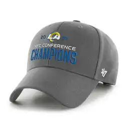 Walmart Men's '47 Charcoal Los Angeles Rams 2021 NFC Champions MVP Adjustable Hat offer