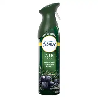 Walmart Febreze Air Freshener Spray, Odor-Fighting Mist, Pine & Berry, Christmas Tree Scent, 8.8oz, 1 Count offer