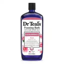 Walmart Dr Teal's Calm & Serenity Foaming Bubble Bath with Rose Essential Oil, 34 Fl. oz offer