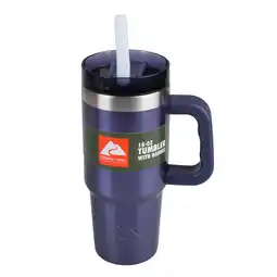 Walmart Ozark Trail 18 Oz Insulated Stainless Steel Tumbler With Handle, Beige offer