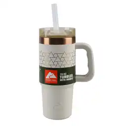 Walmart Ozark Trail 18 Oz Insulated Stainless Steel Tumbler With Handle, Beige offer